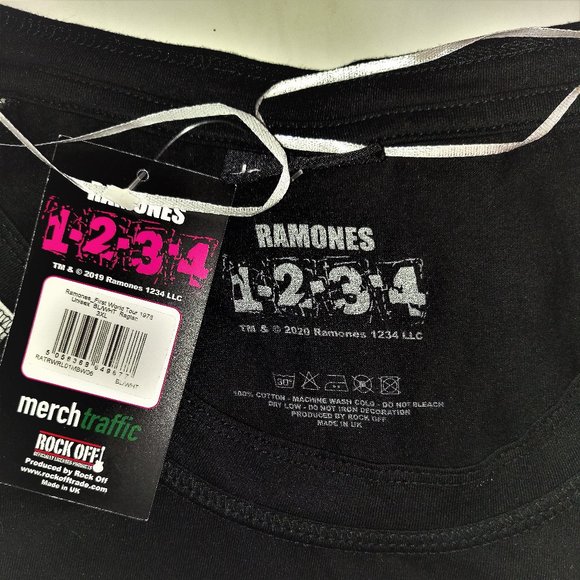 Ramones First World Tour 1978 Seal Logo Raglan punk rock Official 3XL NWT - Picture 3 of 3